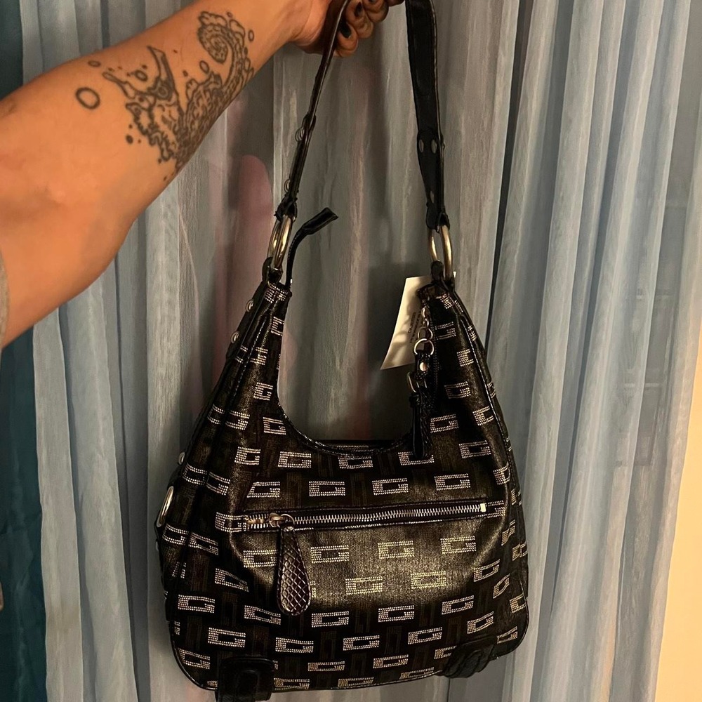 GUESS Monogram Rhinestone Hobo Bag - Picture 4 of 7
